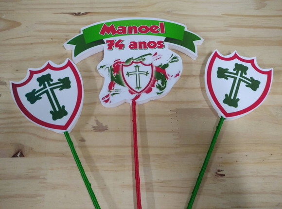 Portuguesa Topo de Bolo Personalizado Pronta Entrega