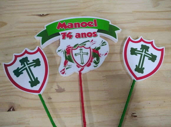 Portuguesa Topo de Bolo Personalizado Pronta Entrega