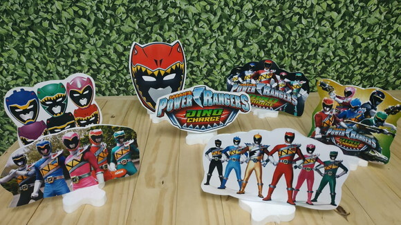 Power Rangers Dino Kit de Mesa Displays 7 Peças Pron Entrega