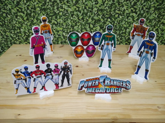 Power Rangers Mega Force Kit de Mesa Displays 8 Peças