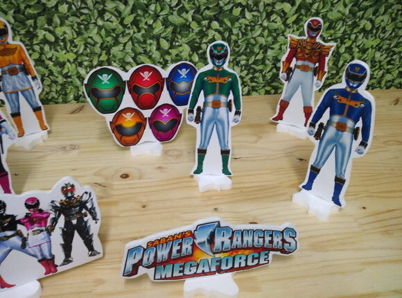 Power Rangers Mega Force Kit de Mesa Displays 8 Peças