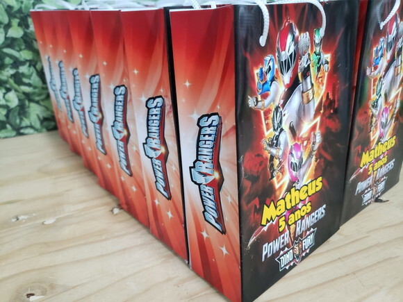 Power Rangers Sacola Personalizada Pronta Entrega