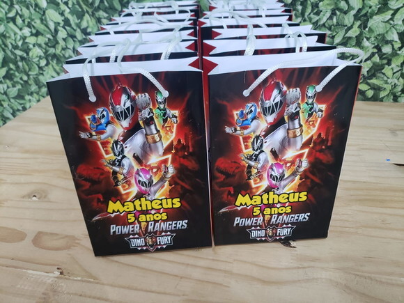 Power Rangers Sacola Personalizada Pronta Entrega