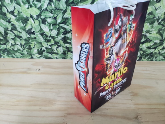 Power Rangers Sacola Personalizada Tam G Pronta Entrega