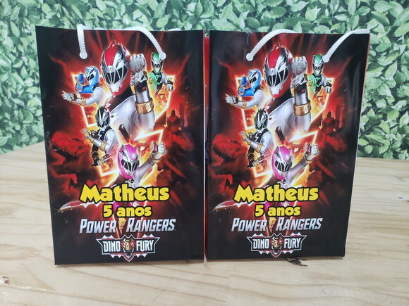 Power Rangers Sacola Personalizada Pronta Entrega