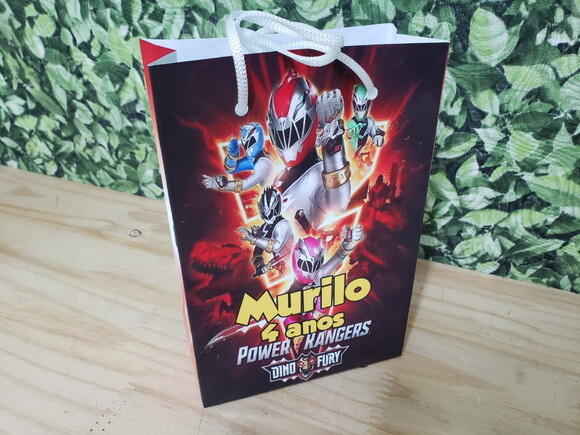 Power Rangers Sacola Personalizada Tam G Pronta Entrega