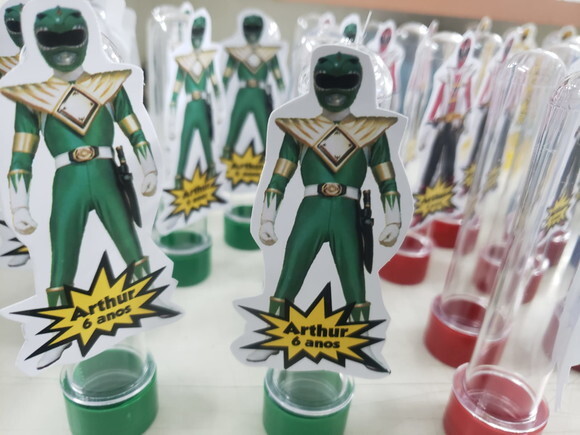 Power Rangers Tubets Apliques Personalizados Pronta Entrega