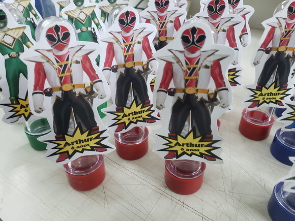 Power Rangers Tubets Apliques Personalizados Pronta Entrega