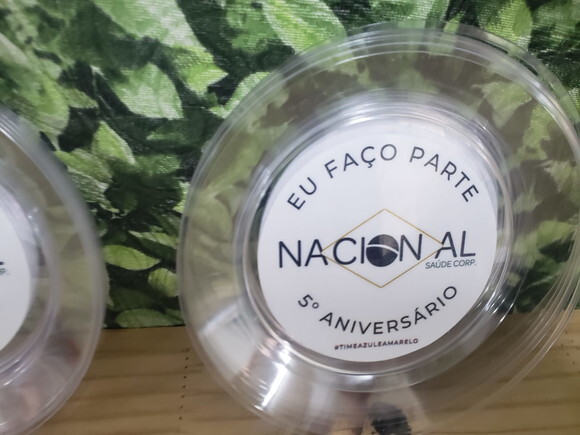 Prato Sobremesa Decorado Logo Empresa Pronta Entrega