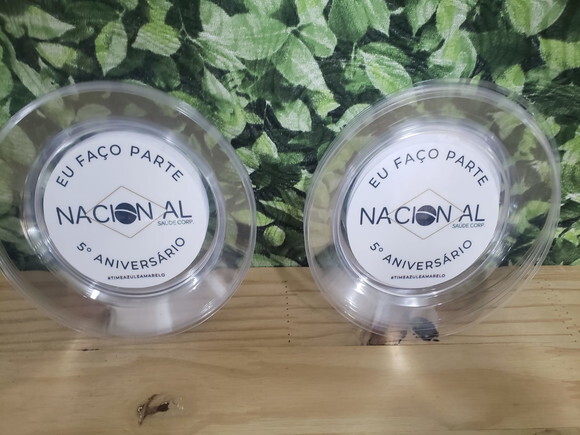 Prato Sobremesa Decorado Logo Empresa Pronta Entrega
