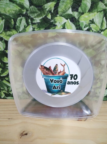 Pratos Quadrados Acrílico Personaalizado Pronta Entrega
