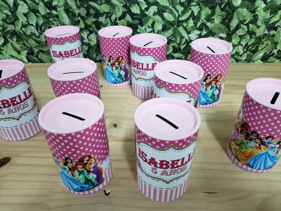 Princesas Cofrinhos Personalizads Pronta Entrega