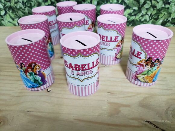 Princesas Cofrinhos Personalizads Pronta Entrega