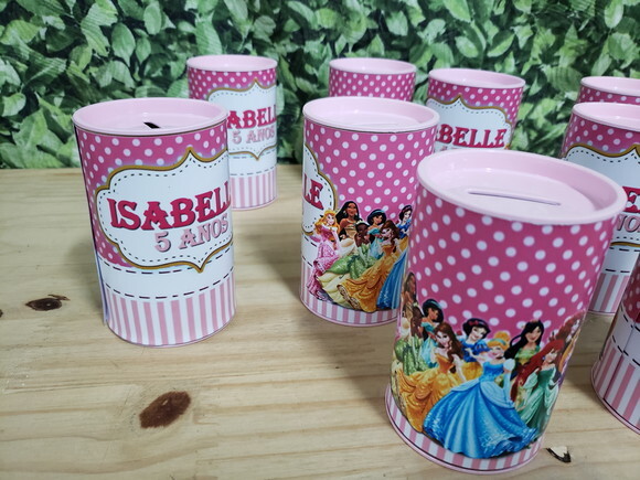 Princesas Cofrinhos Personalizads Pronta Entrega