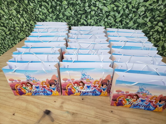 Princesas Sacola Personalizada Horizontal Pronta Entrega