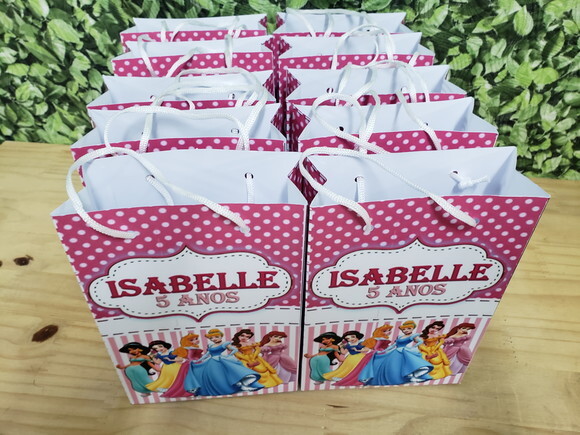 Princesas Sacola Personalizada Pronta Entrega