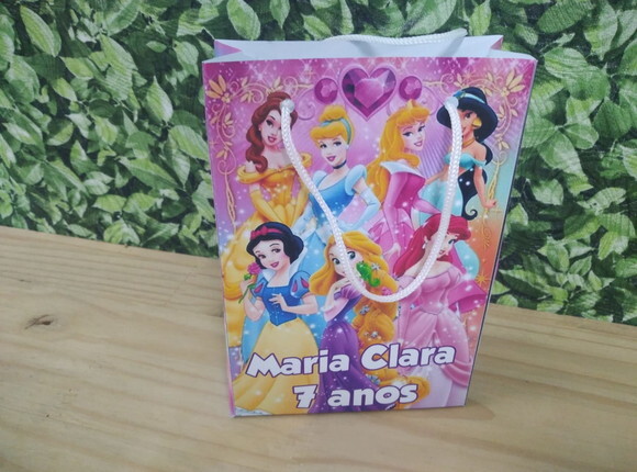 Princesas Sacola Personalizada Pronta Entrega