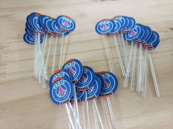 Psg Topper para Docinhos Personalizado 36 Unidades