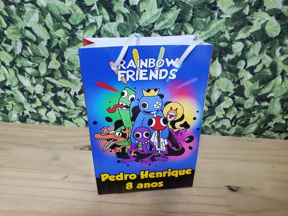 Raimbow Friends Sacola Personalizada Pronta Entrega