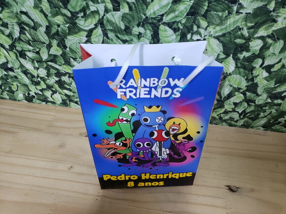 Raimbow Friends Sacola Personalizada Pronta Entrega
