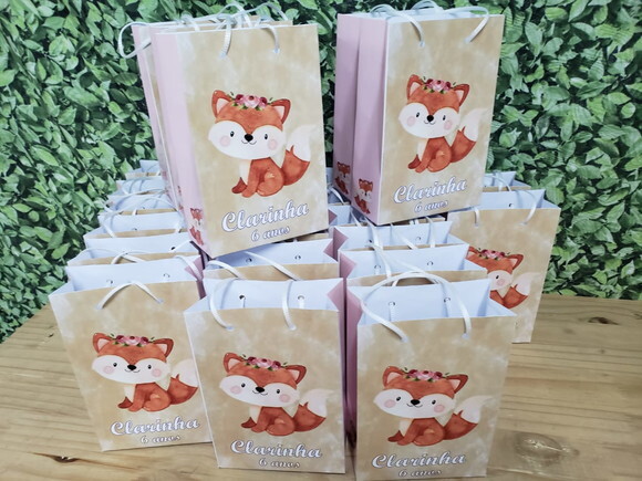 Raposinha Sacola Personalizada Pronta Entrega