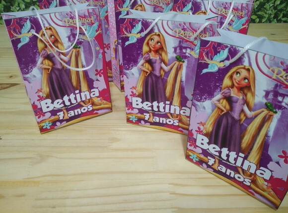 Rapunzel Sacola Personalizada Pronta Entrega