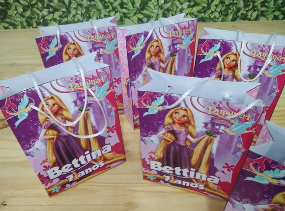 Rapunzel Sacola Personalizada Pronta Entrega