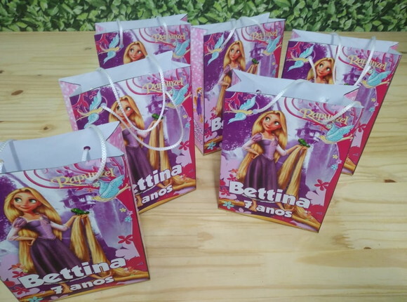 Rapunzel Sacola Personalizada Pronta Entrega