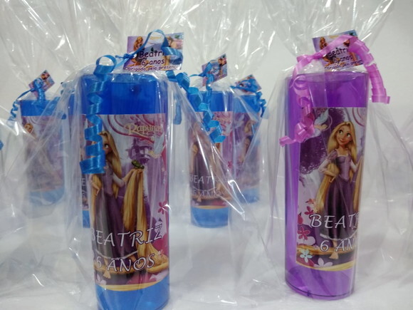 Rapunzel, Copos Lon Drink Personalizados e Embalados