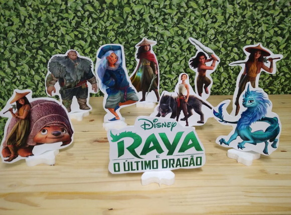Raya Disney Kit de Mesa Displays 9 Peças Pronta Entrega