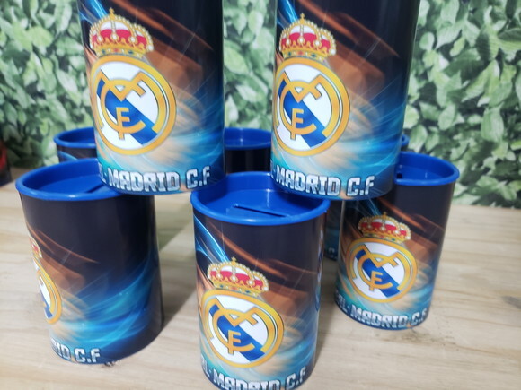 Real Madrid Cofrinhos Personalizados Pronta Entrega