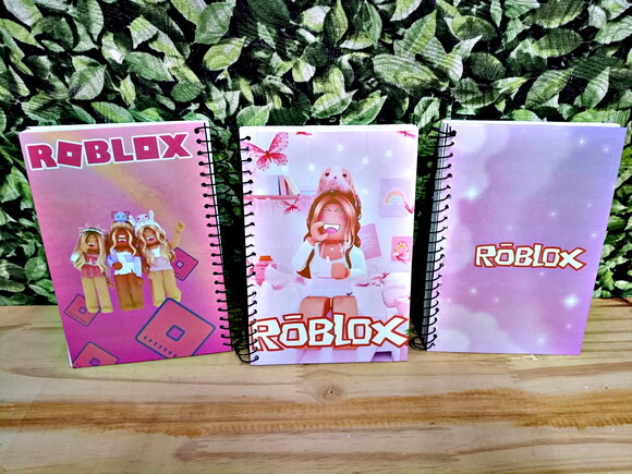 Roblox Menina 3 Unid Cadernos Universitários Personalizados