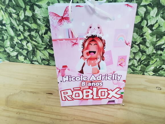 Roblox Menina Sacola Personalizada Pronta Entrega