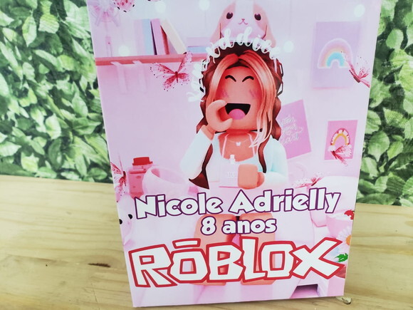 Roblox Menina Sacola Personalizada Tam 25x17x8 cm