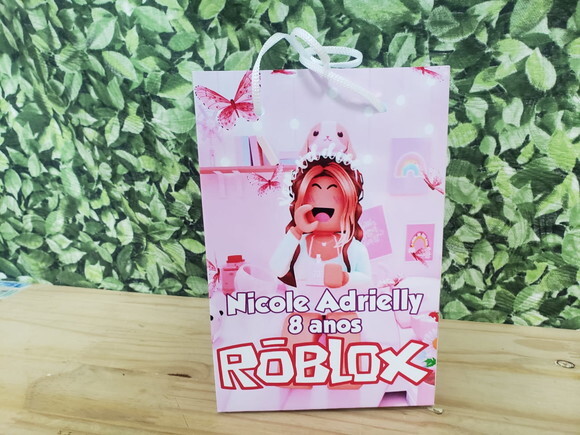 Roblox Menina Sacola Personalizada Pronta Entrega