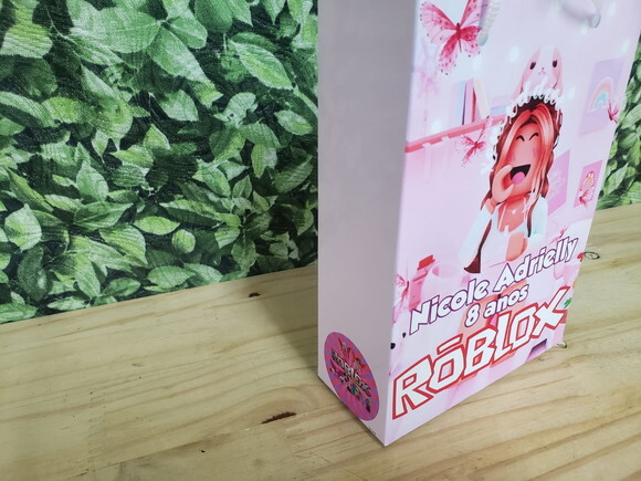 Roblox Menina Sacola Personalizada Pronta Entrega