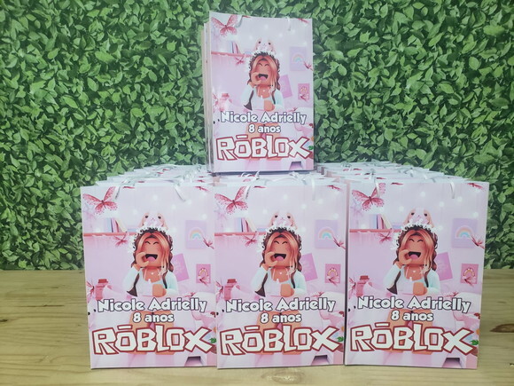 Roblox Menina Sacola Personalizada Tam 25x17x8 cm