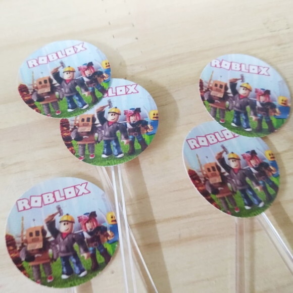 Roblox Topper para Docinhos 36 Unidades Pronta Entrega
