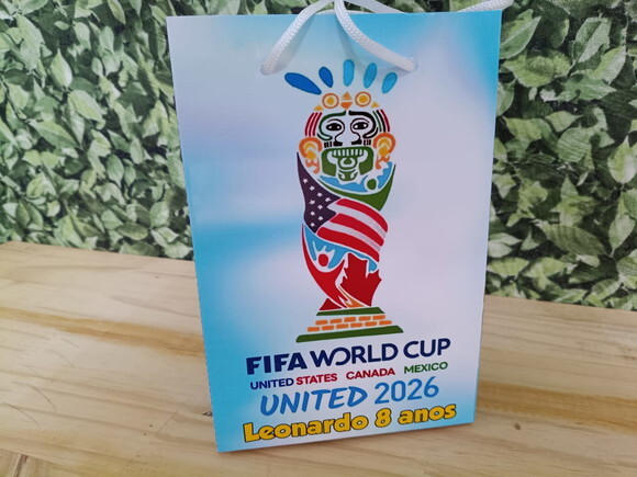 Sacola Copa do Mundo 2026 Personalizada Pronta Entrega