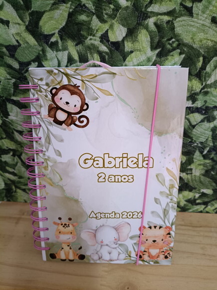Safari Agenda Lembrancinha Personalizada 2026 - Todos Temas