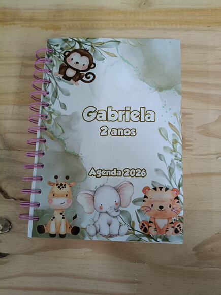 Safari Agenda Lembrancinha Personalizada 2026 - Todos Temas