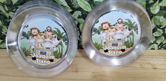 Safari Descartáveis Prato Sobremesa Personalizado Pronta Ent
