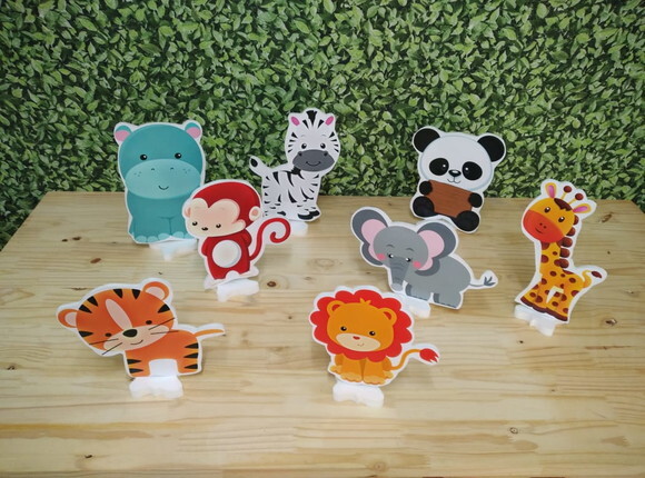 Safari Kit de Mesa Displays 8 Peças Pronta Entrega