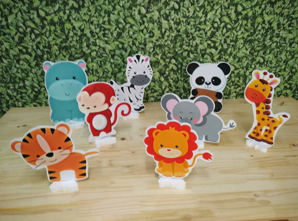 Safari Kit de Mesa Displays 8 Peças Pronta Entrega