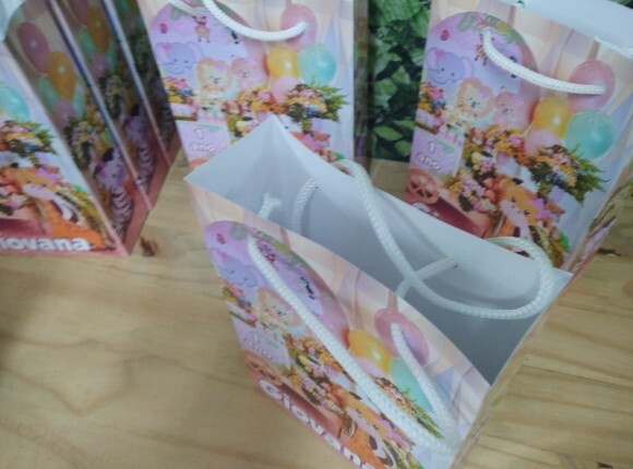 Safári Menina Sacola Personalizada Pronta Entrega