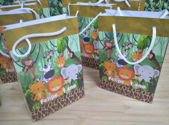 Safari Sacola Personalizada Pronta Entrega