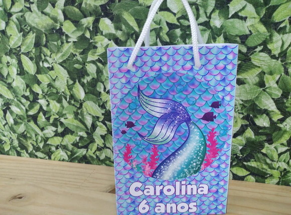 Sereia Sacola Personalizada Pronta Entrega