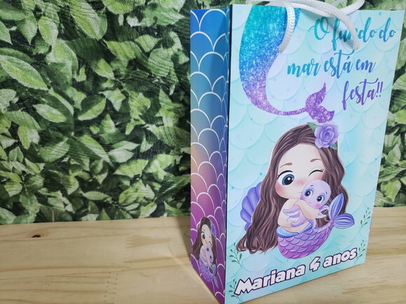 Sereia Baby Sacola Personalizado Pronta Entrega