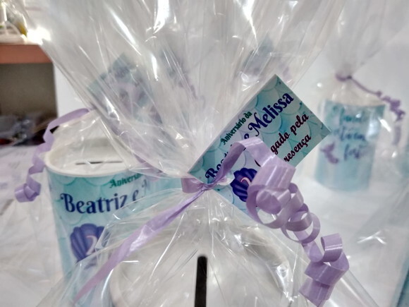 Sereia Cofrinhos Tema Sereia Embalado e Personalizado