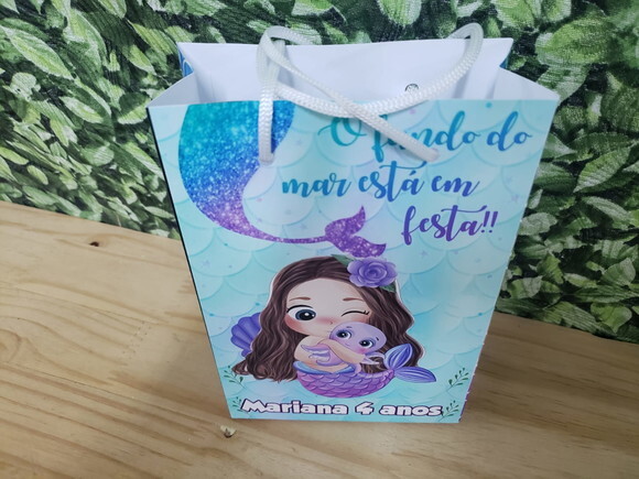 Sereia Baby Sacola Personalizado Pronta Entrega